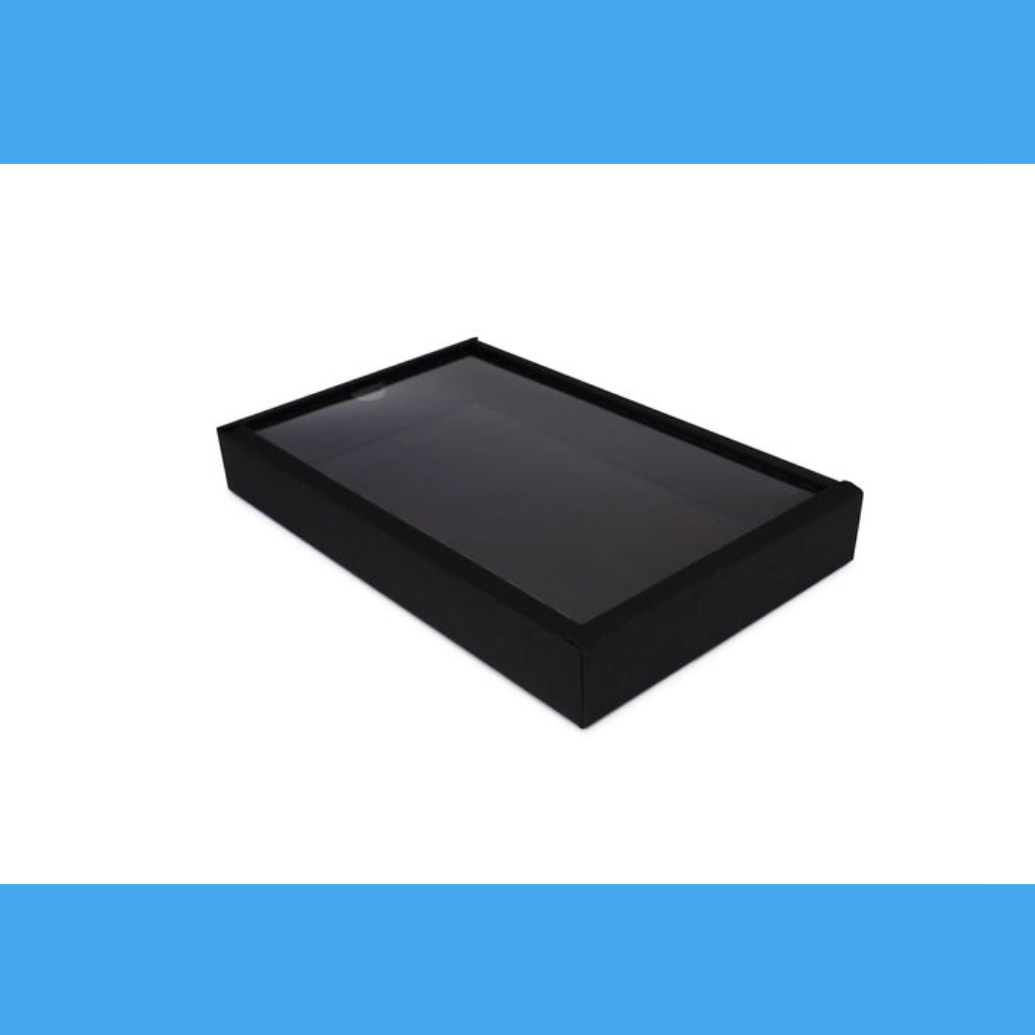 Premium Black Rectangular Cardboard Box - Recycled Material